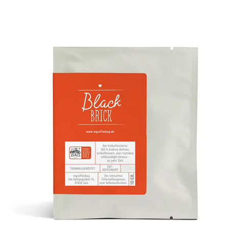 Den koffeinfri colombianska kaffesorten: Drip Coffee Bag Black Brick